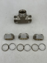 Load image into Gallery viewer, SHF SUT-16 1&quot; Tube Union Tee, Double Ferrule, 316 SS (No Box)