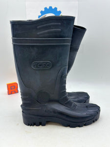 Toro Knee High Rubber Boots, Size 9, Waterproof, Defined Heel (Open Box)