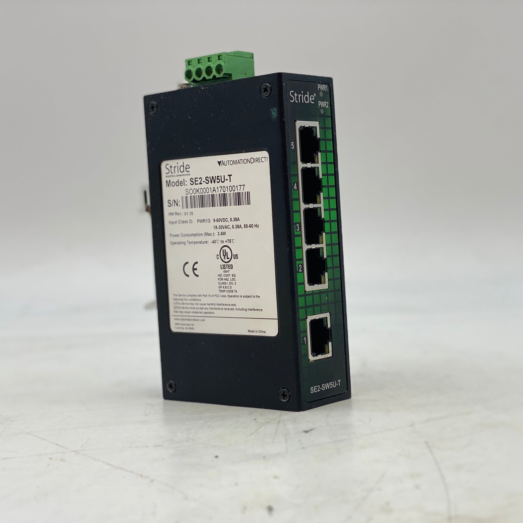 Automation Direct SE2-SW5U-T Stride Industrial 5 Port Ethernet Switch ...