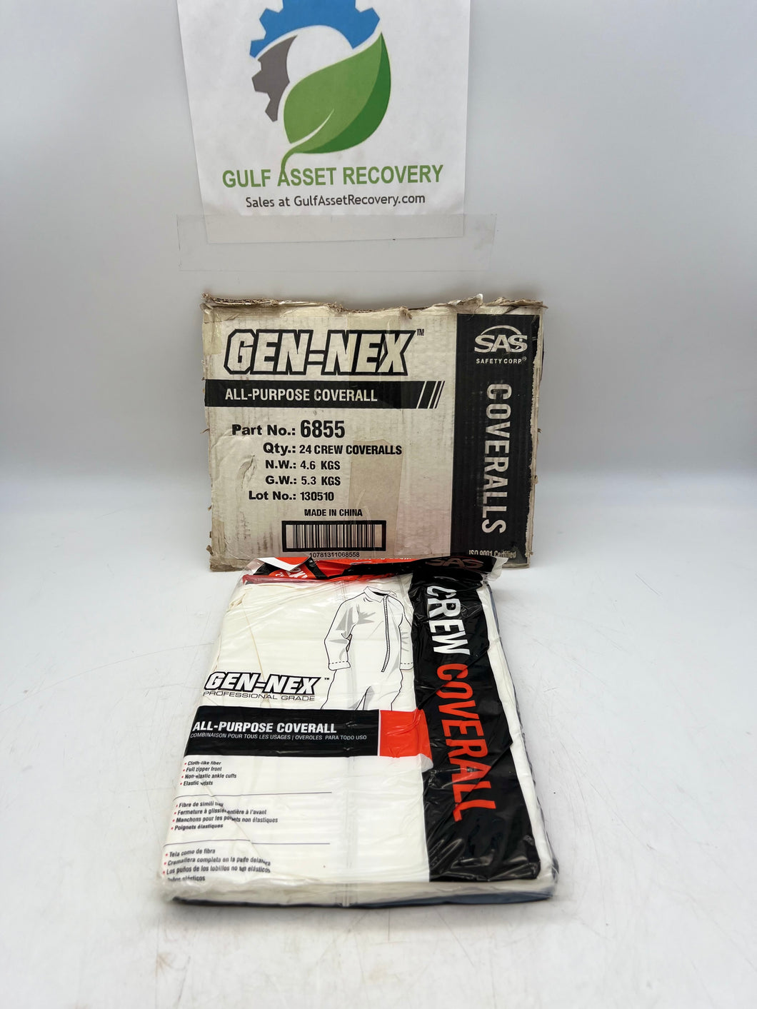 SAS Safety Corp 6855 Gen-Nex Professional Grade Coverall 2XL *Lot of (21)* (Open Box)