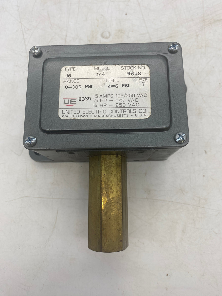 United Electric Controls J6-274 9618 Pressure Switch, 0-300PSI (No Box ...