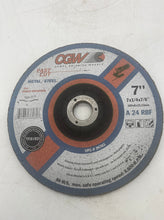 Load image into Gallery viewer, CGW 36261 A24RBF Grinding Wheel 7x1/4x7/8” Metal/Steel *Lot of (23)* (No Box)