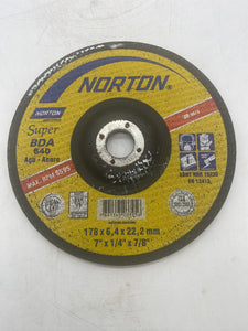 Norton 15230 Super BDA 640 Grinding Wheel 7"x1/4"x7/8” *Lot of (13)* (No Box)