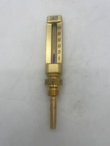 SIKA 1742101104021 174B Glass Tube Thermometer Brass 0-100 DegC, G 1/2/SW27 (No Box)