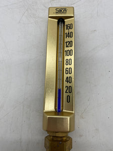 SIKA 1742161103021 174B Glass Tube Thermometer, Brass 0-160 DegC 1/2" NPT (No Box)