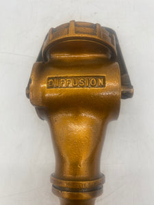 Brass Fire Hose Nozzle, Diffusion, Crowsfoot Connection, 22.5" Long (No Box)