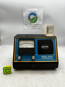 Hach 2100A Turbidimeter w/ 21003-00 Sample Cells (6pk), 115V or 220V, 50/60 Hz (Used)