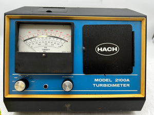 Hach 2100A Turbidimeter w/ 21003-00 Sample Cells (6pk), 115V or 220V, 50/60 Hz (Used)