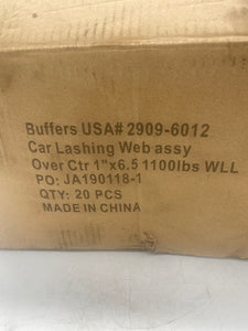 Buffers USA 2909-6012 Car Lashing Over-Center Buckle Strap *Box of (20)* (Open Box)