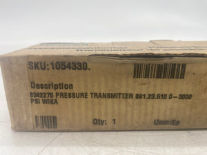 WIKA 8342275 Pressure Transmitter, 0-3000 PSI (Open Box)