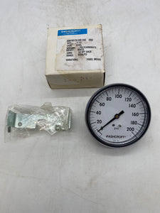 Ashcroft 35W1001TH-02B-XUC Pressure Gauge, 0-200PSI 3.5" Dia *Lot of (4)* (Open Box)