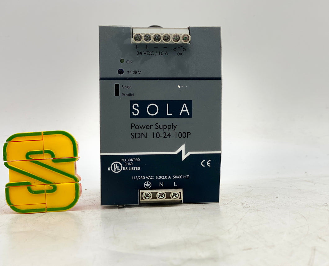 Sola SDN10-24-100P Power Supply 24VDC 10A (Used)