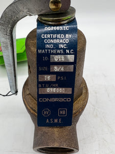 Conbraco 1061401 3/4" F x 1" F Safety Relief Valve (Open Box)