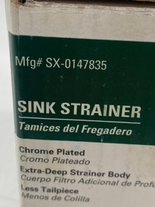 Sexauer SX-0147835 Sink Strainer, Chrome Plated *Lot of (2)* (Open Box)