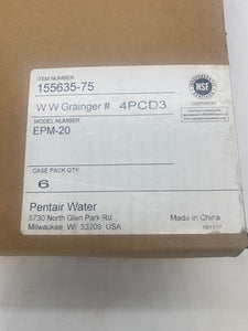 Pentair 155635-75 EPM-20 Carbon Block Filter Cartridge *Box of (6) Filters* (New)