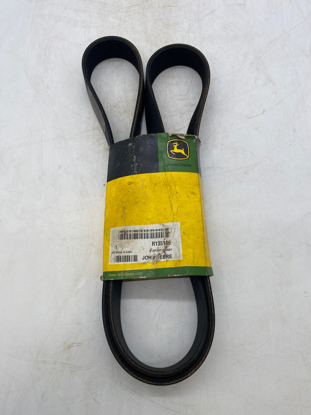 John Deere R135196 OEM Serpentine Belt, Engine Aux Drive V-Belt, 1500mm/59” (New)