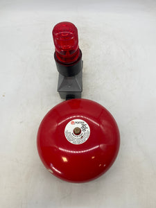 Potter Signaling MBA-8-12 12VDC Fire Alarm Bell w/ Tomar 495S-1280 Red Strobe (Used)