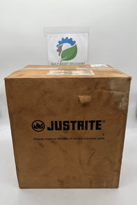 Justrite 09100 Oily Waste Can, 6Gal Foot Op. Self Close Cover Steel (New)