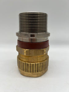 HAWKE Type 753 Cable Gland, Size E, 2-1/2" NPT, Brass (Used)