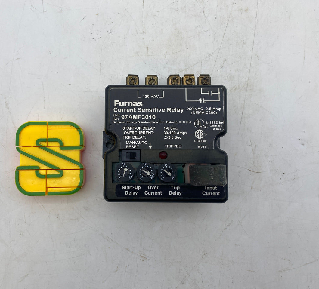 Furnas 97AMF3010 Current Sensitive Relay (Used)