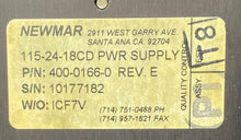 Load image into Gallery viewer, Newmar 400-0166-0 115-24-18CD Power Supply, 24.5VDC 18A (No Box)