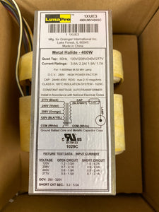 LumaPro 1XUE3 HID Ballast Kit, Metal Halide, 400W (New)