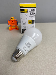 Luma Pro 44ZX54 LED Lamp, A19, 9.5W, 800 lm, *Lot of (4) Bulbs* (New)