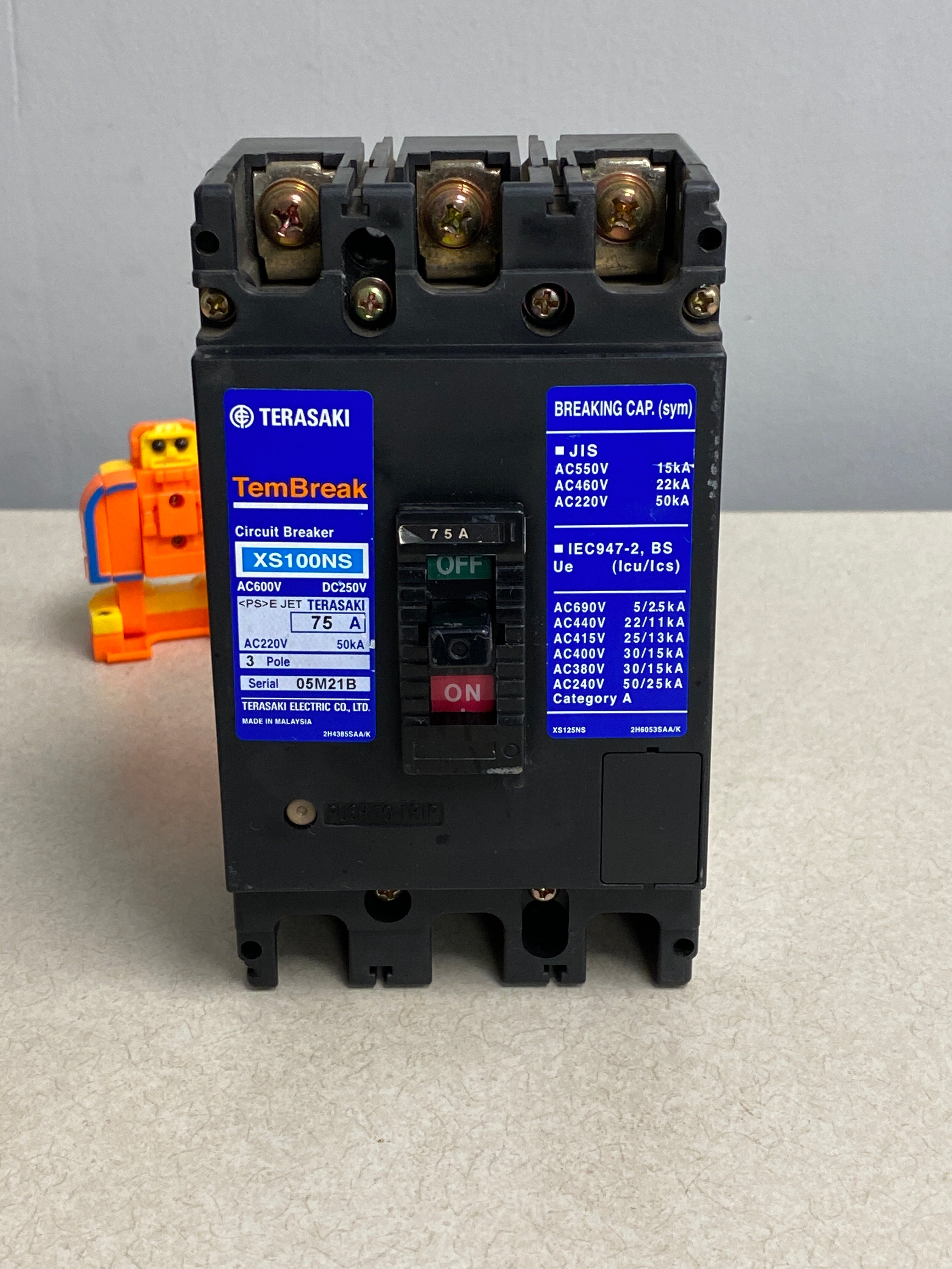 Terasaki XS100NS TemBreak Circuit Breaker, 75 Amp (Used)