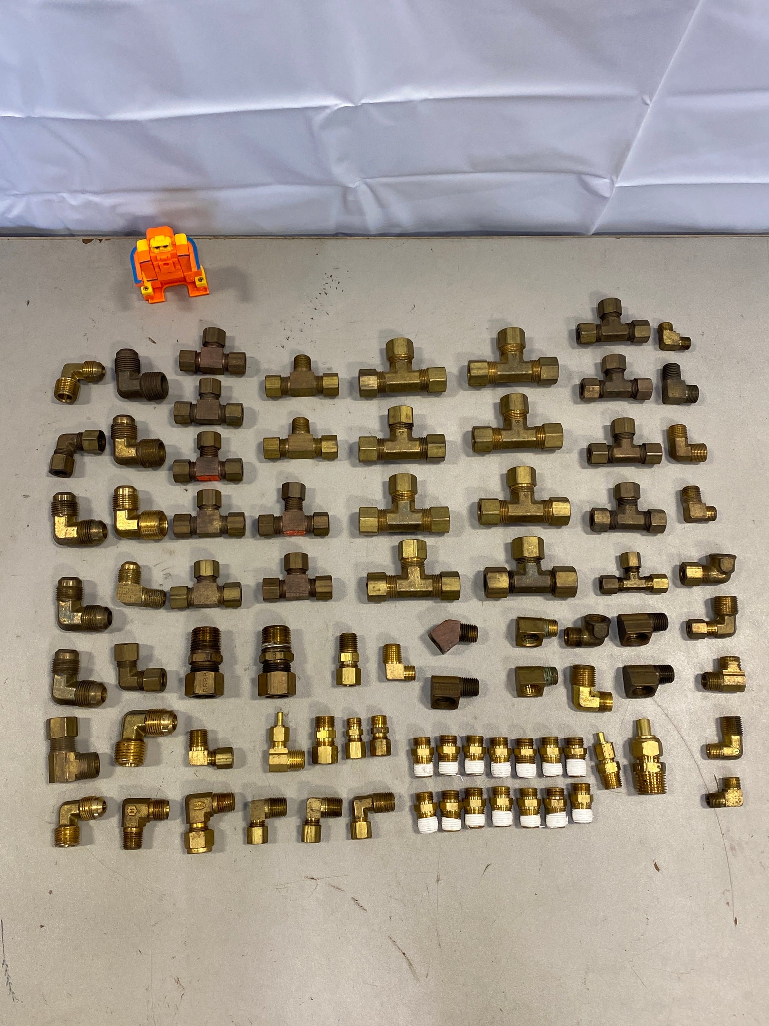 Assorted Lot of Brass Fittings, *Lot of (81) Pcs*, (New/Used