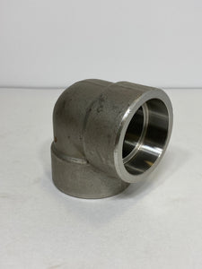 Socket Weld 90° Elbow 2" 316L SS Forged Pipe Fitting (No Box)