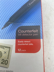 Staples Counterfeit Bill Detector Pen *Box of (12) Pens* (New)