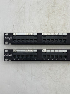 Avaya 1100PSE-24 EIA-568B Power Sum Panel, 24-Port *Lot of (2)* (Used)