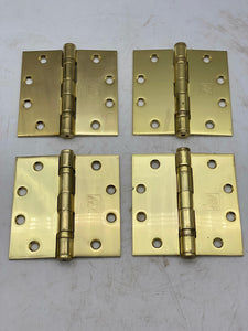 World Class Hinges BB81, PBB Comm. Grade Ball Bearing Hinge, Polish Brass *Box of (4)* (Open Box)