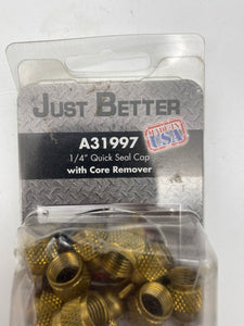 Just Better A31997 1/4" SAE Cap w/ Core Remover *QTY (10)* (New)