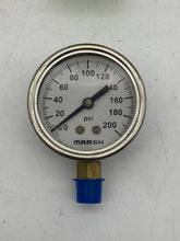Load image into Gallery viewer, Marsh 25J54E 0-200 PSI Gauge (No Box)