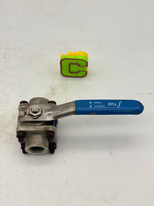 MCF FV14404 3-Piece Ball Valve, 3/4" (Used)