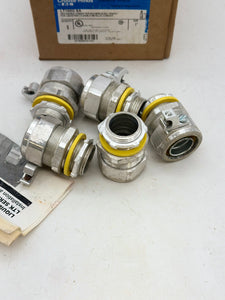 Eaton Crouse-Hinds LT100G-SA Liquidtight Straight Connect w/ Ground  Lug, 1" *Box of (5)* (New)