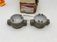 Load image into Gallery viewer, Eaton Crouse-Hinds GUAC26-SA Conduit Outlet Box w/ Cover, 3/4&quot; *Box of (2)* (New)